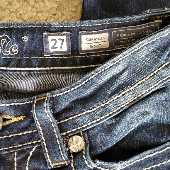 Miss Me cross pockets boot cut jeans size 27 - Picture 4 of 6